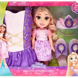 Disney Princess Rapunzel Doll with Dress & Accessories