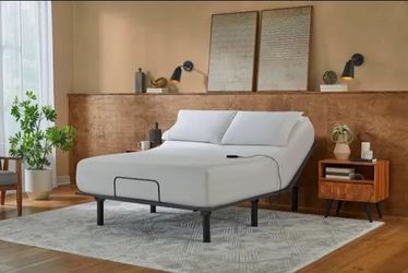 Adjustable Sized Bed Frame with mattress