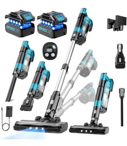 New in box Cordless Vacuum Cleaners for Home with 2*Battery 8000mAh, Brushless Rechargeable Stick Va