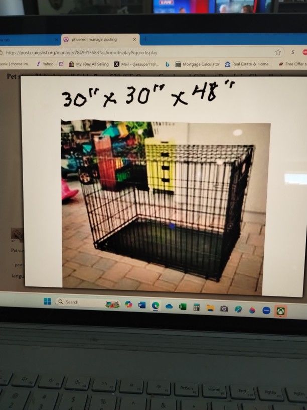 Large Wire Pet Crate Great Condition Cash Only Please