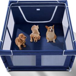 Playpen Indoor for Dog Small Pets 42”x42 play mat 34”x34