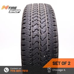 Pair of 2 Used 14/32  LT Whitewal  275/70R18  125/122R  Firestone  Transforce AT2