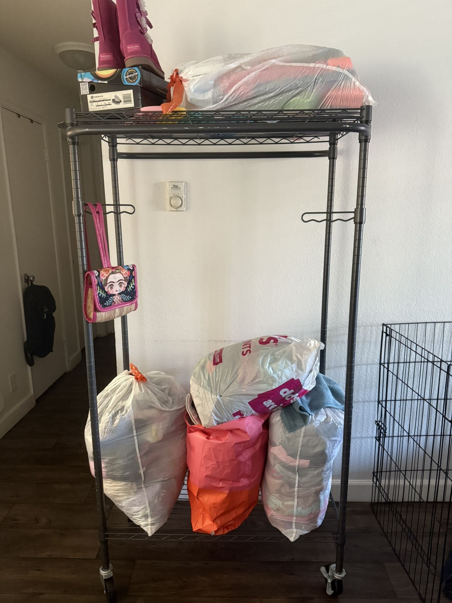 Rolling Clothing Rack