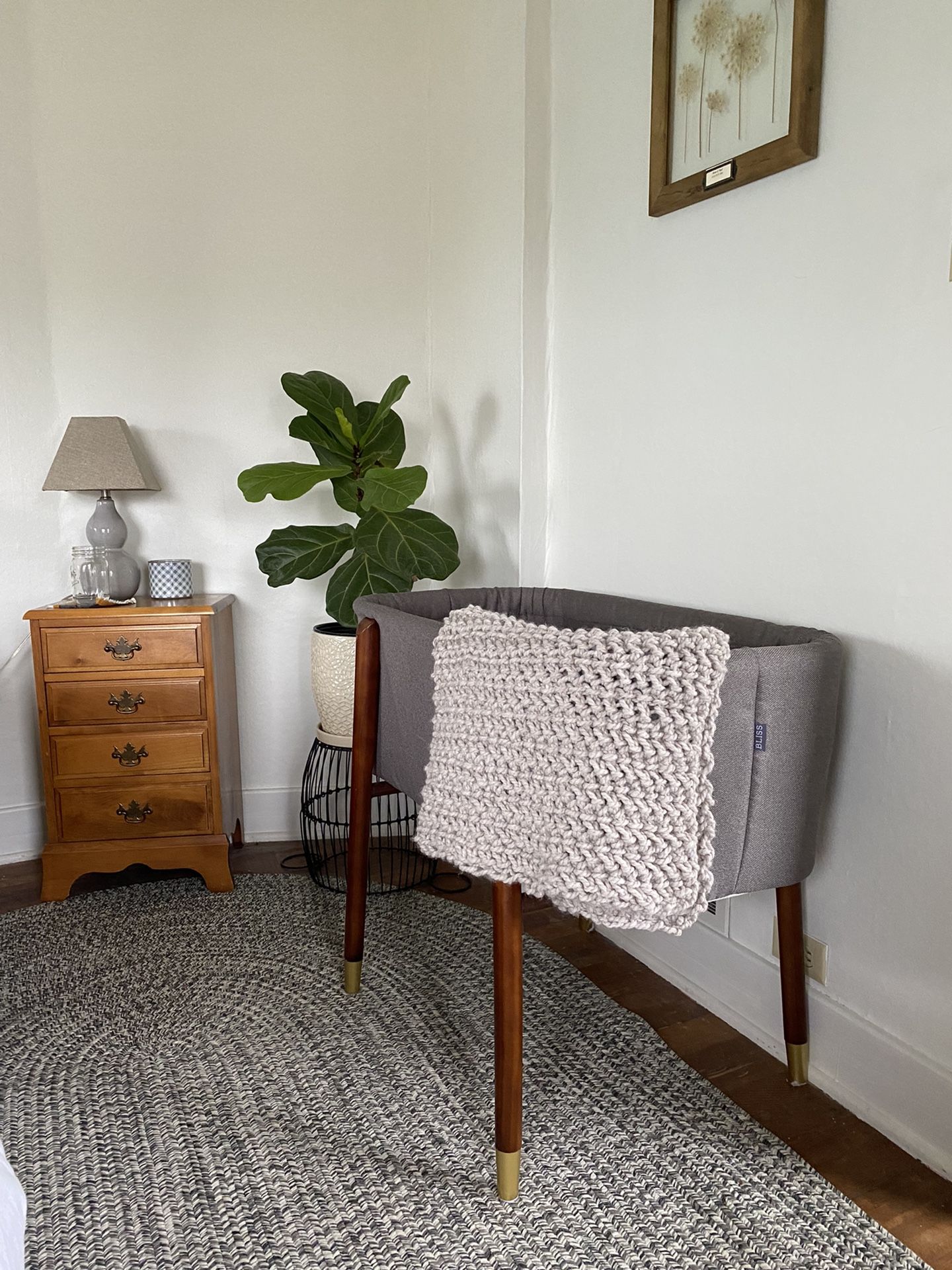 Grey Baby Bassinet 