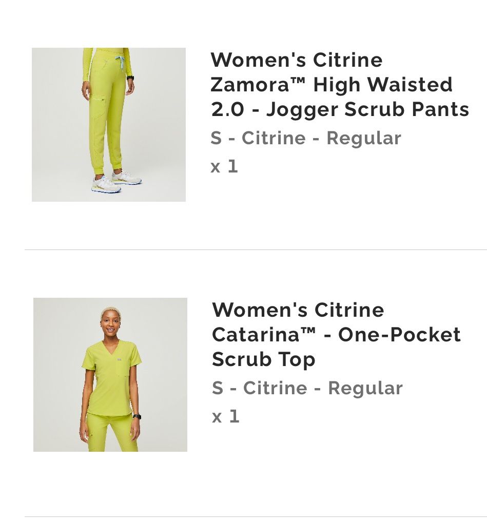 FIGS “Citrine” Scrub Set