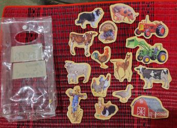 Farm animals and equipment magnets