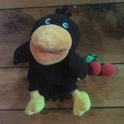 Crow Puppet With  Cherries 