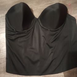 Maidenform Strapless Black Bra 36A /Brasier Estraples Negro 