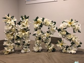 Floral letters wording
