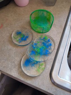 Epoxy Resin Coaster Set!