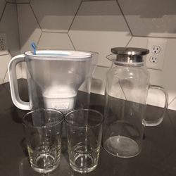 Water Pitcher & Drinking Glasses 
