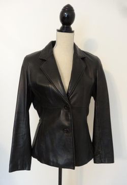 Wilsons Black Leather Jacket, Pelle Studio