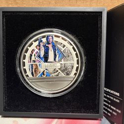  2023 Niue Star Wars Han Solo 3oz .999 Silver Colorized Proof – Box & COA