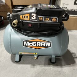 McGraw 3 Gallons Oil Free Air Compressor Pump NEW