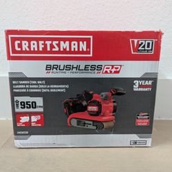 Craftsman Brushless Cordless Belt Sander *NEW In Box