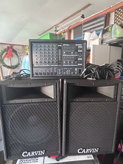 CARVIN AND YAMAHA PA SYSTEM