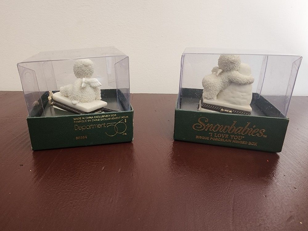 Snowbabies Dept 56 Hinged Boxes