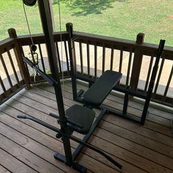 Bench With Tricep Extension And Lat Pull Down