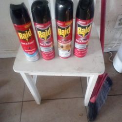 4 Brand New Spray Cans Of Raid Spray