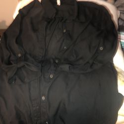 Large Black Polyester Cardigan Long