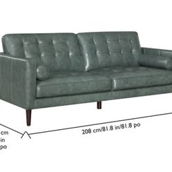 Harstine Leather Sofa.   