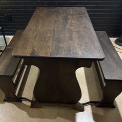 Vintage Table And Benches