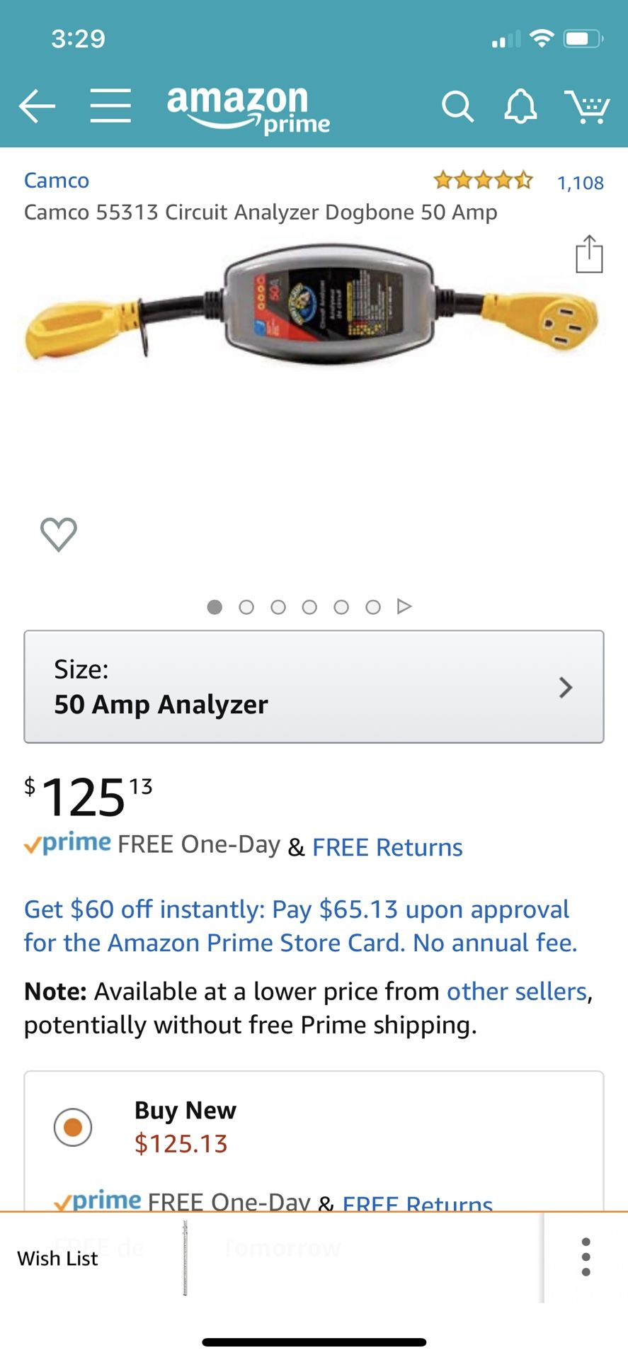 Camco rv 50 amp surge protector/ analyzer