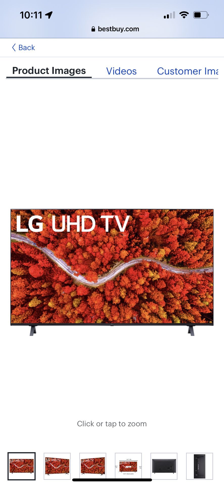 LG UHD 80 Series 50 inch Class 4K Smart UHD TV with AI ThinQ®