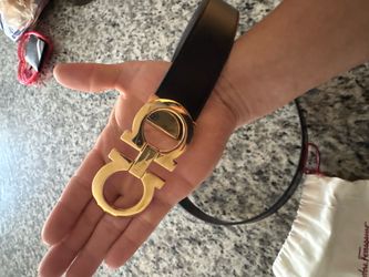 MEN FERRAGAMO BELT GOLD BUCKLE