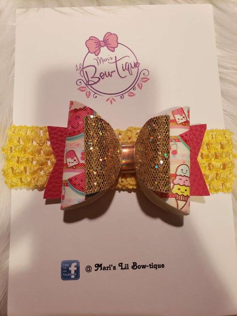 Little girl summertime theme headband