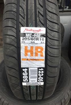 205/60/16 NEW MASTERCRAFT MC440 $300.00 FREE ALIGNMENT