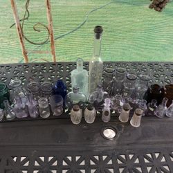 Antique Glass Medicine And Perfume Bottles