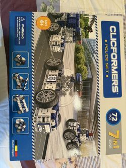 Clicformers 7-in-1 Police Set – 72 Pieces