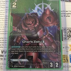 Gundam Card Game - Char's Zaku 2 LR+ Alt Art Foil Card