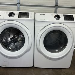 VERY NICE SAMSUNG WASHER AND ELECTRIC DEYER SET SUPER CLEAN 