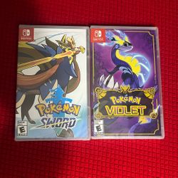 Nintendo Switch Games. Pokémon Sword, Pokémon Violet. Brand New, Factory Sealed 