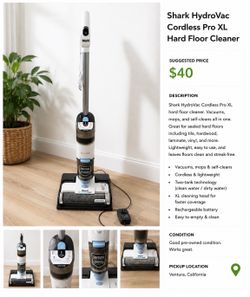 Shark vacuum mop cordless