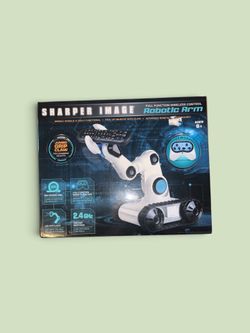 Sharper Image Remote Control Robotic Arm with Spotlight Claw Tank Tread Wheels