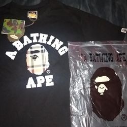 A Bathing Ape (BAPE) Black Tee - Size M