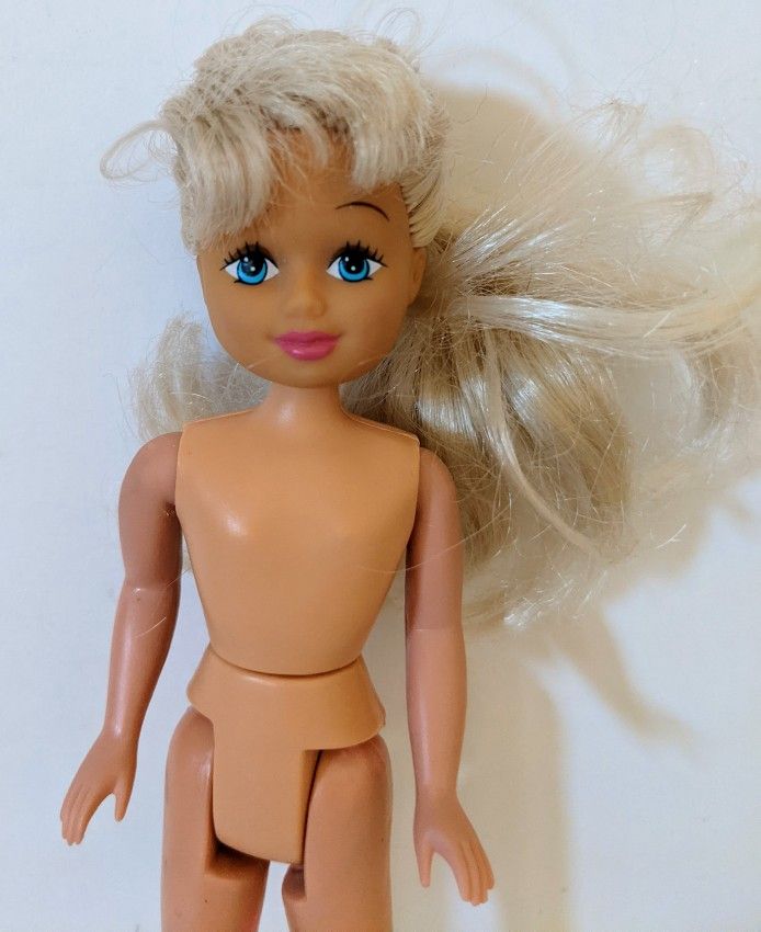 Vintage Kid Kore 1990 Girl Blonde Hair Doll 8”