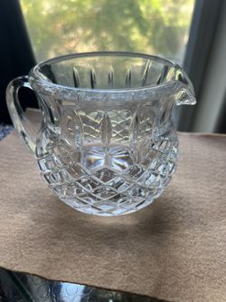 Vintage Heavy Lead Crystal Pitcher