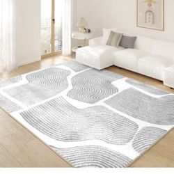 🔥Brand new in box 🔥Ultra Soft Area Rug 8x10, Non Slip, Stain Resistant Living Room Rug, Washable Area Rugs for Living Room, Rugs for Bedroom, Modern