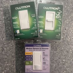3 New Lutron Light/Dimmer Switches