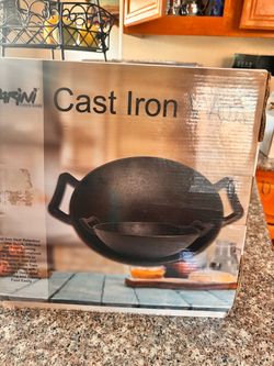 Parini Cookware Cast Iron Wok new