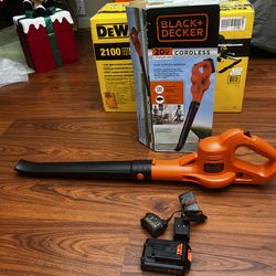 BLACK + DECKER BLOWER 20V MAX 130 MPH 100 CFM Cordless Battery Powered Handheld Leaf Blower Kit with (1) 1.5Ah Battery & Charger 