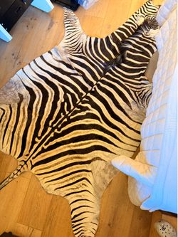 Real zebra rug