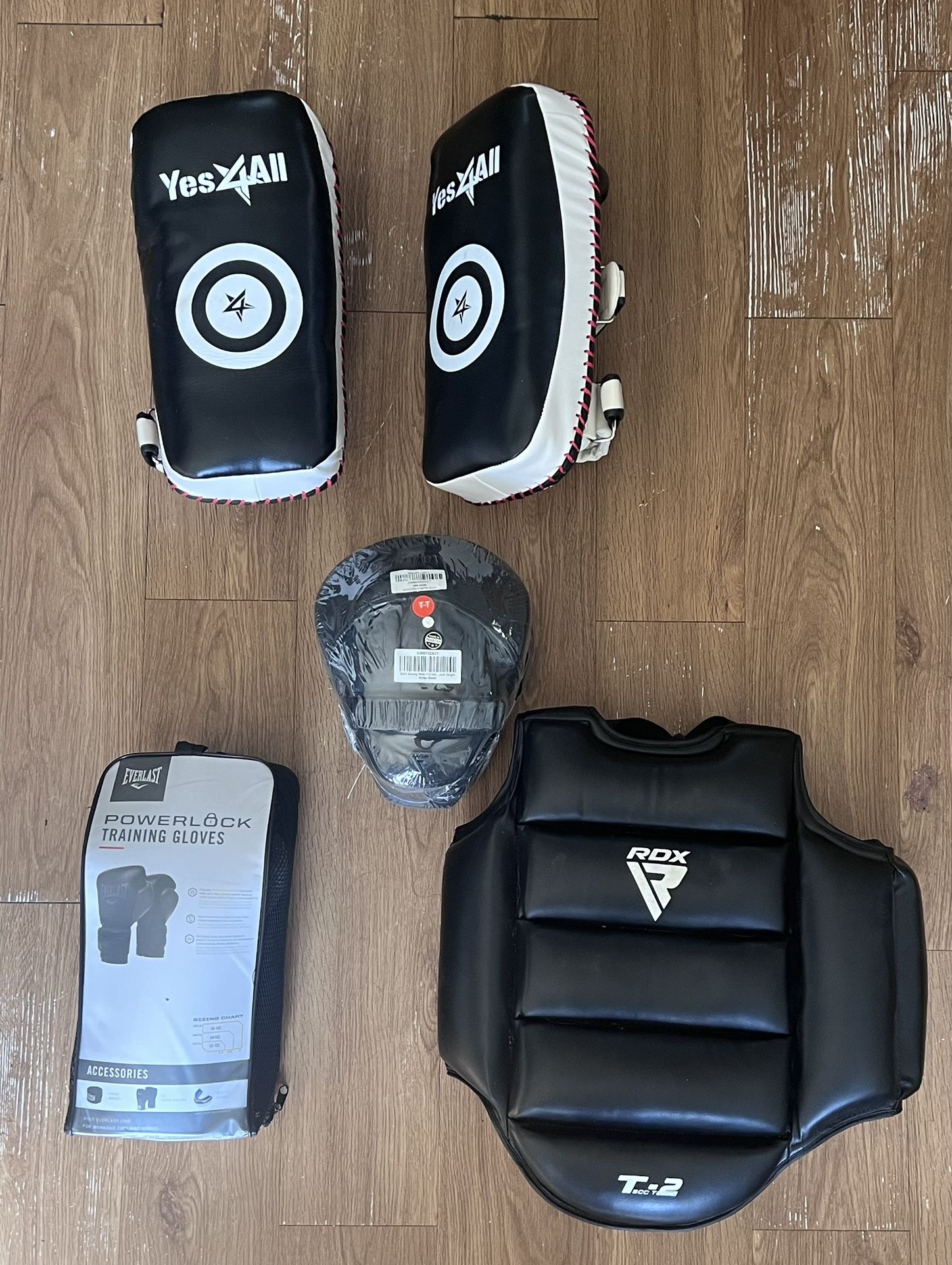 Boxing Training Gear Set – Gloves, Pads, and Body Protector (Barely Used)