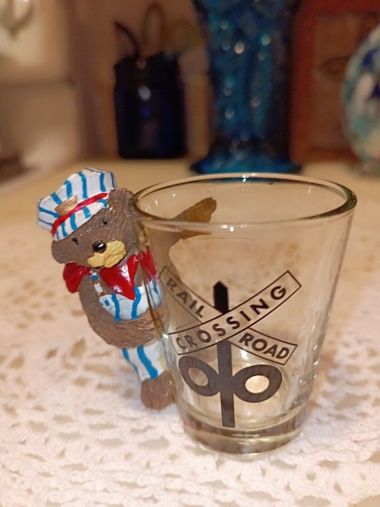 Railroad Bear Shot Glass