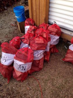 BBQ bags of wood