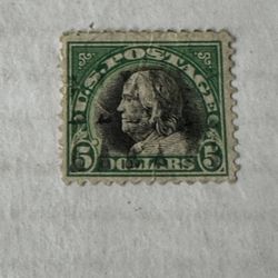 United States 524 5 Dollar Ben Franklin Stamp Used